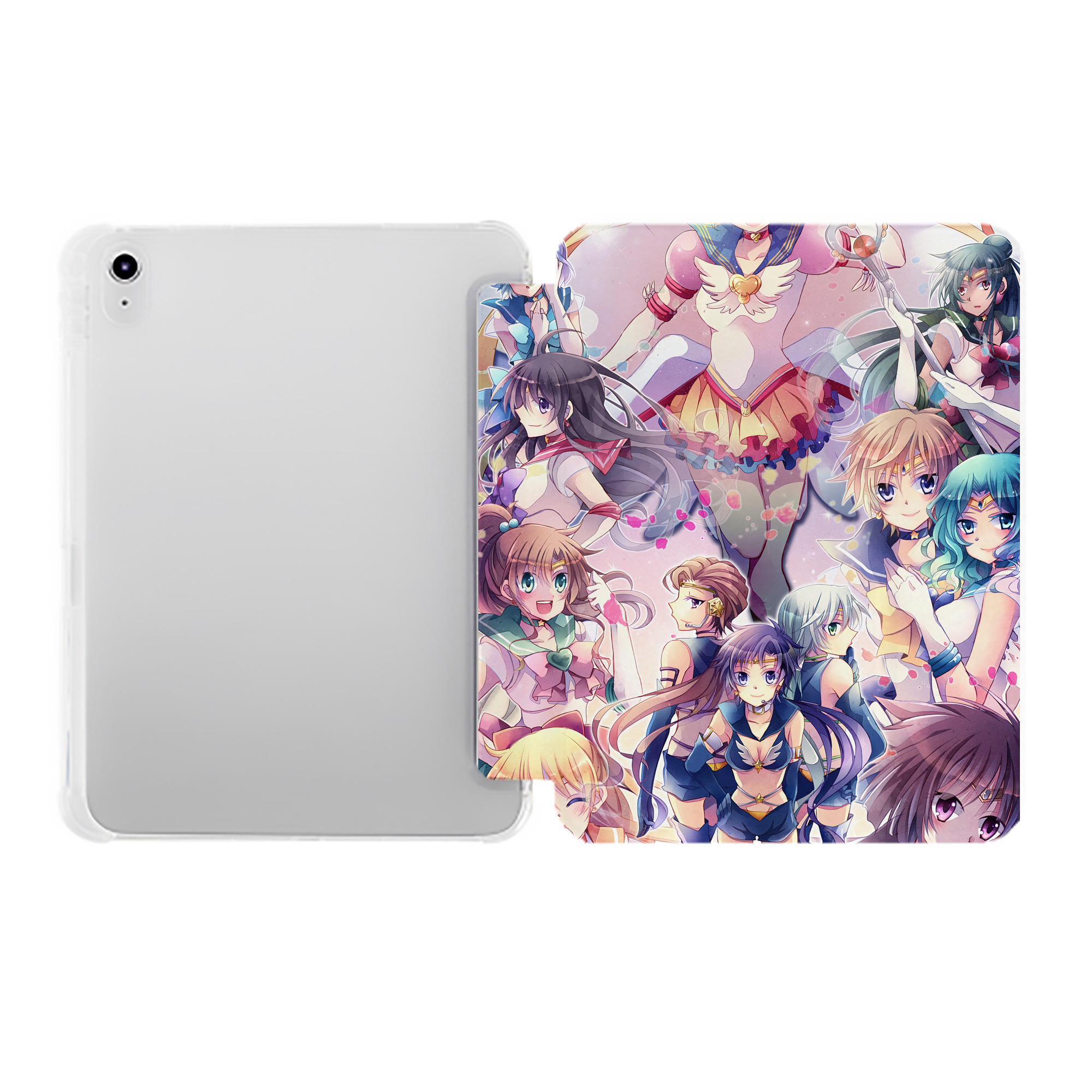 （画像用） 美少女戦士セーラームーン Sailor Moon IPad ケース ペン収納付き 三つ折りスタンド PUレザー×シリコン 対応機種9.5/10.5/10.9インチ